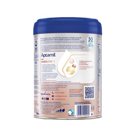 Lapte praf ProFutura 1 DuoBiotik, 0 - 6 luni, 800 g, Aptamil 708732