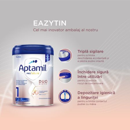 Lapte praf ProFutura 1 DuoBiotik, 0 - 6 luni, 800 g, Aptamil 708739