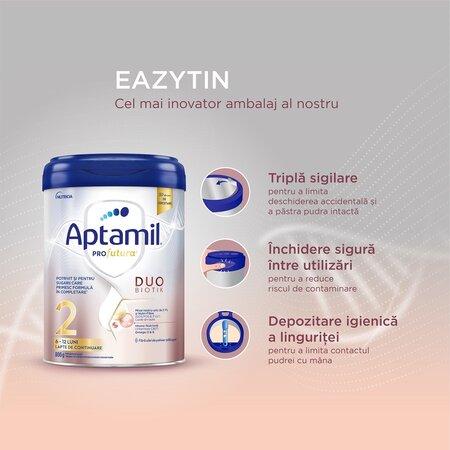 Lapte praf ProFutura 2 DuoBiotik, 6 - 12 luni, 800 g, Aptamil 608647
