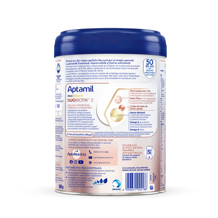 Lapte praf ProFutura 2 DuoBiotik, 6 - 12 luni, 800 g, Aptamil 608646