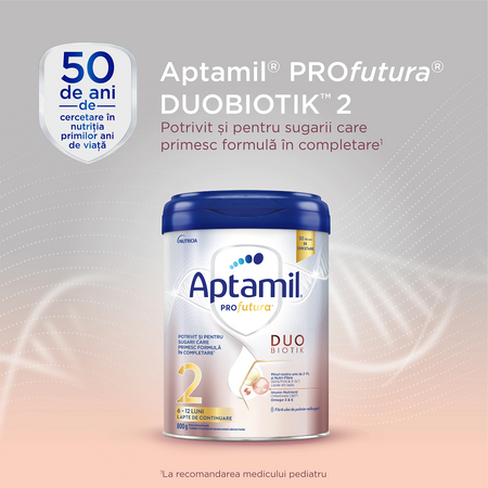 Lapte praf ProFutura 2 DuoBiotik, 6 - 12 luni, 800 g, Aptamil 608648