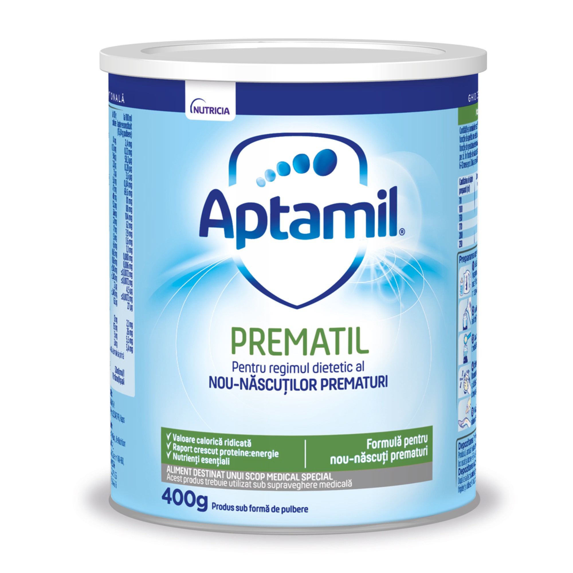 Lapte praf pentru prematuri +0 luni Prematil, 400 g, Aptamil