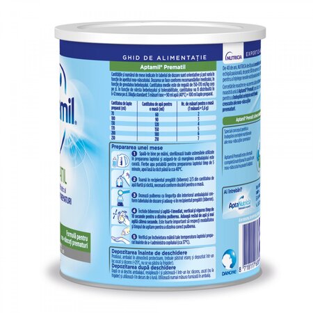 Lapte praf pentru prematuri +0 luni Prematil, 400 g, Aptamil 608652