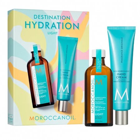 Set Ulei pentru par fin si deschis la culoare Light, 100 ml+Crema de maini Fragrance Original, 100 ml Summer Duo, Moroccanoil 608712