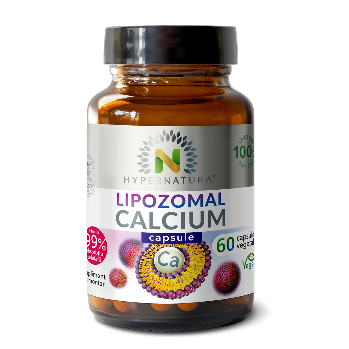 Lipozomal Calcium, 60 capsule vegetale, Hypernatura