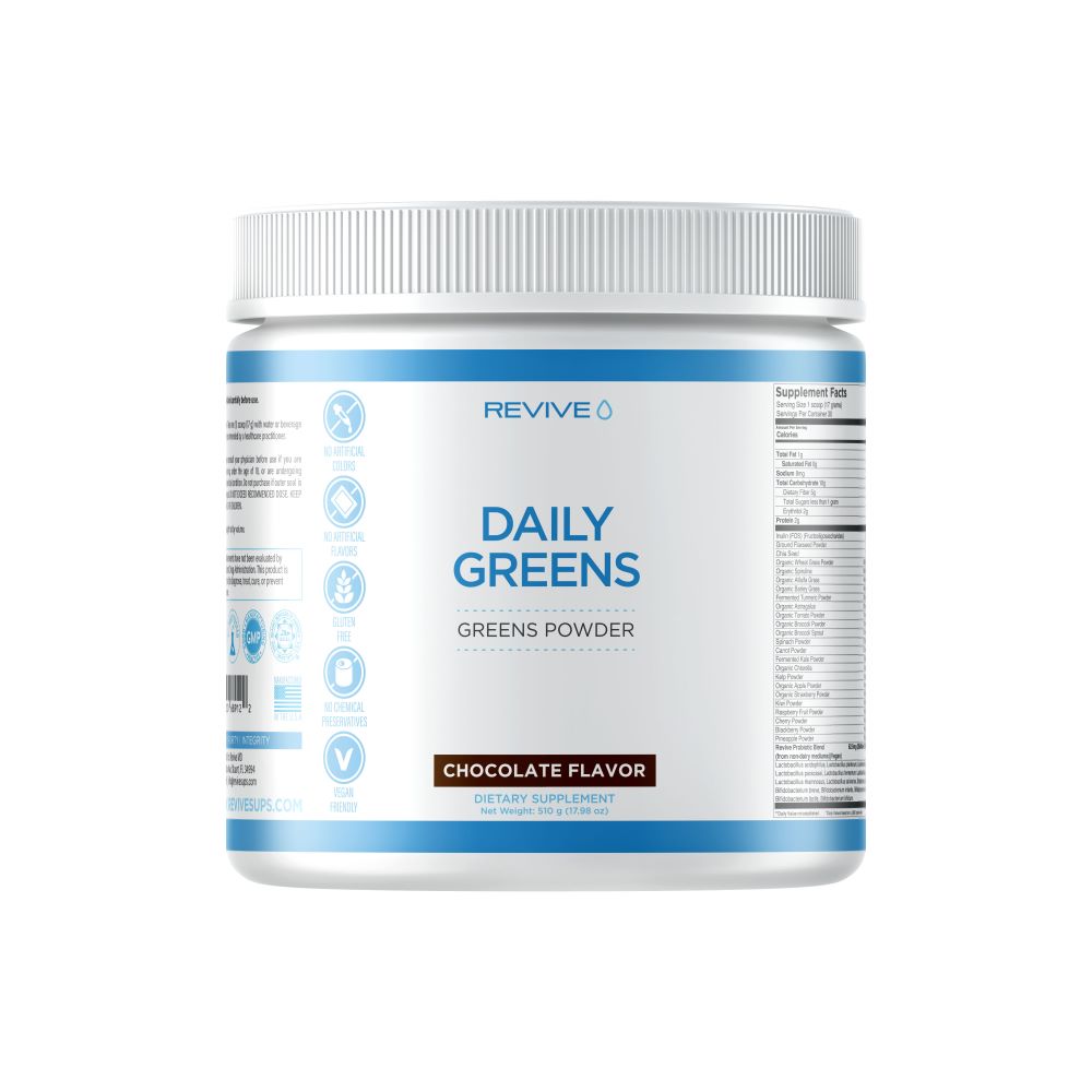 Daily greens powder Chocolate, 504 g, Revive