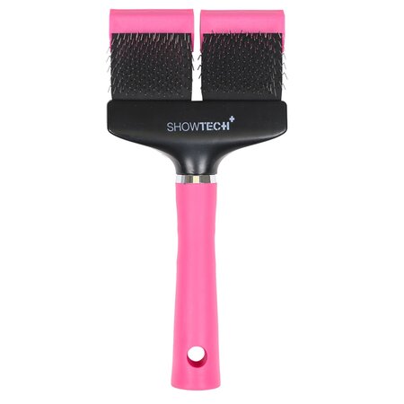 Perie pentru caini Soft Slicker Flex Groom Double, 1 bucata, Show Tech+ 609019