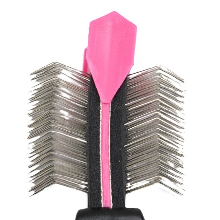 Perie pentru caini Soft Slicker Flex Groom Double, 1 bucata, Show Tech+ 609020