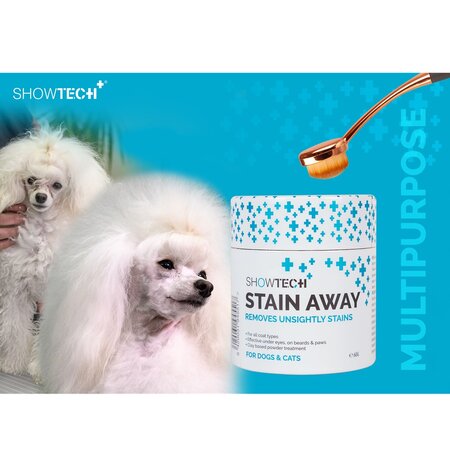Pudra pentru îndepartarea petelor de pe blana cainilor si a pisicilor Stain Away, 100 g, Show Tech+ 609038