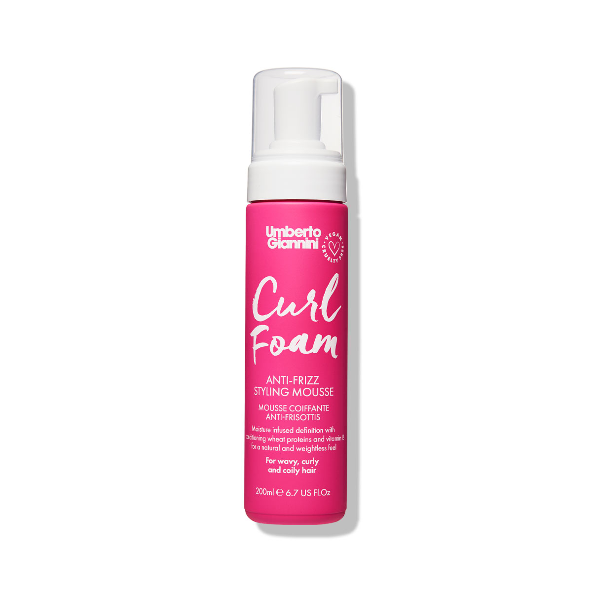 Spuma modelatoare anti-frizz pentru par cret Curl Foam, 200 ml, Umberto Giannini