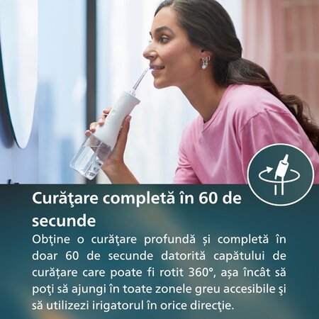 Irigator bucal portabil HX3826/31 alb, 1 bucata, Philips Sonicare 732470