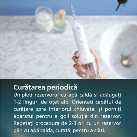 Irigator bucal portabil HX3826/31 alb, 1 bucata, Philips Sonicare 732475