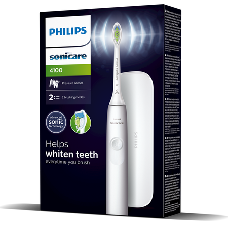 Periuta de dinti electrica 4100 Alb+toc, 1 bucata, Philips Sonicare 609351