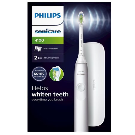 Periuta de dinti electrica 4100 Alb+toc, 1 bucata, Philips Sonicare 609349