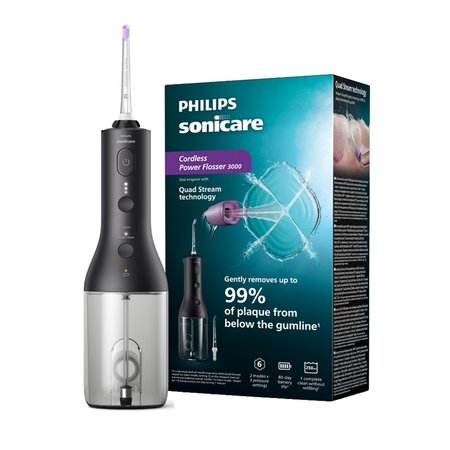 Irigator bucal portabil negru HX3826/33, 1 bucata, Philips Sonicare