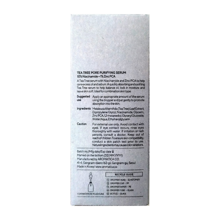 Ser pentru pori cu arbore de ceai, 30 ml, Aromatica 610458