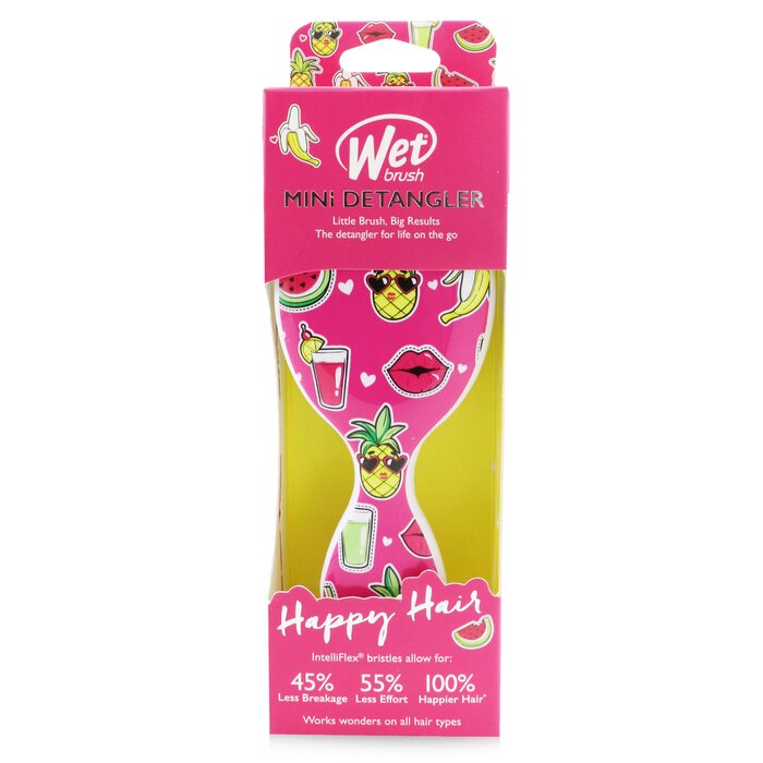 Perie de par Mini Detangler Happy Hair Smiley Pineapple, Wet Brush 