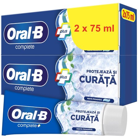 Pachet pasta de dinti Complete Protect & Clean, 2 x 75 ml, Oral-B 609609