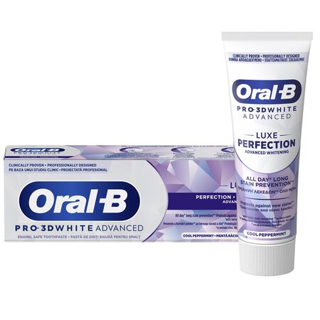 Pasta de dinti pentru albire Pro 3D White Advandced Luxe Perfection, 75 ml, Oral-B 609633
