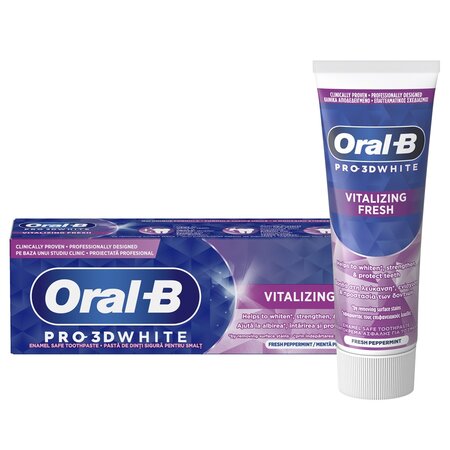 Pasta de dinți Pro 3D White Vitalizing Fresh, 75 ml, Oral-B 609636