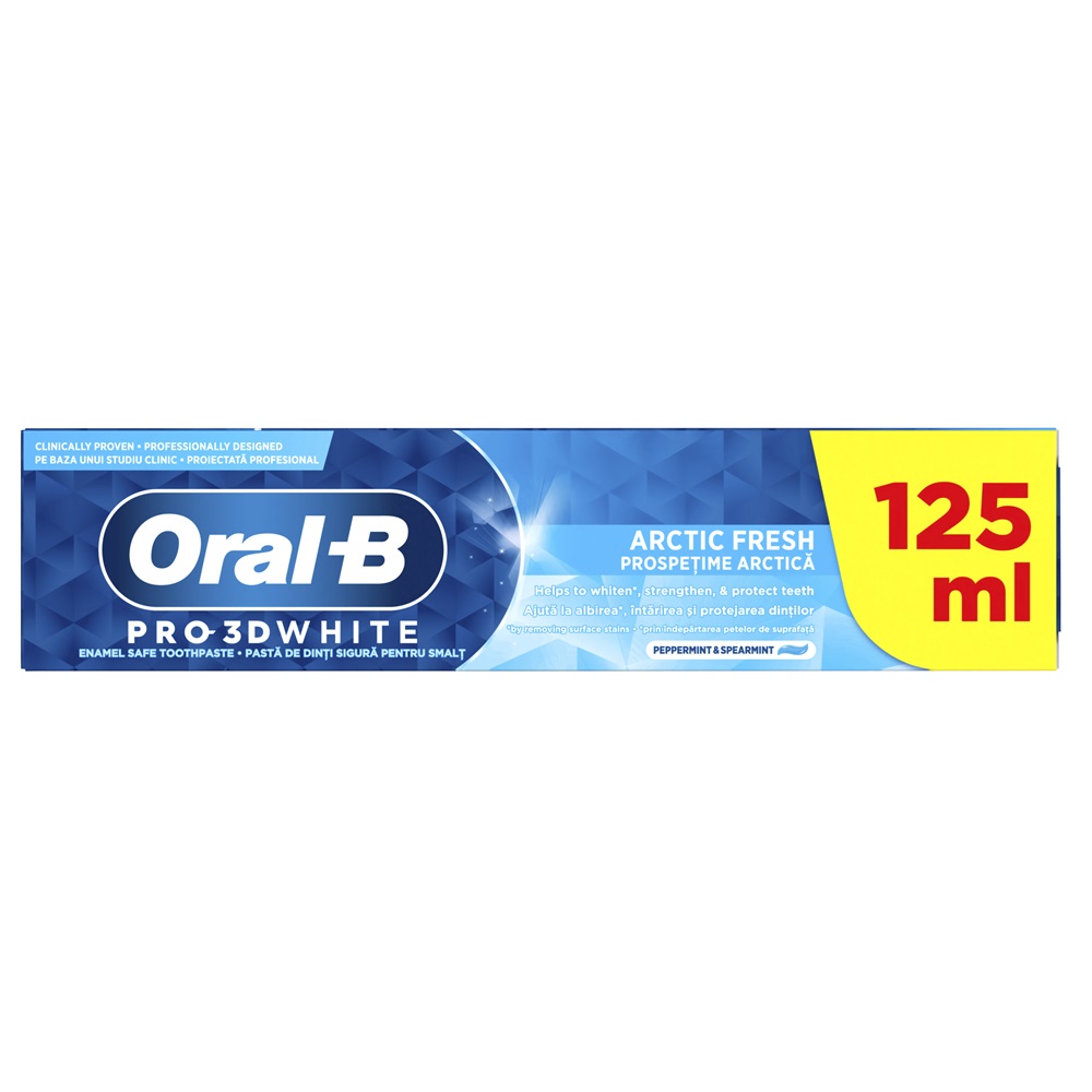 Pasta de dinti Pro 3D White Arctic Fresh, 125 ml, Oral-B