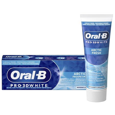 Pasta de dinti Pro 3D White Arctic Fresh, 75 ml, Oral-B 609654
