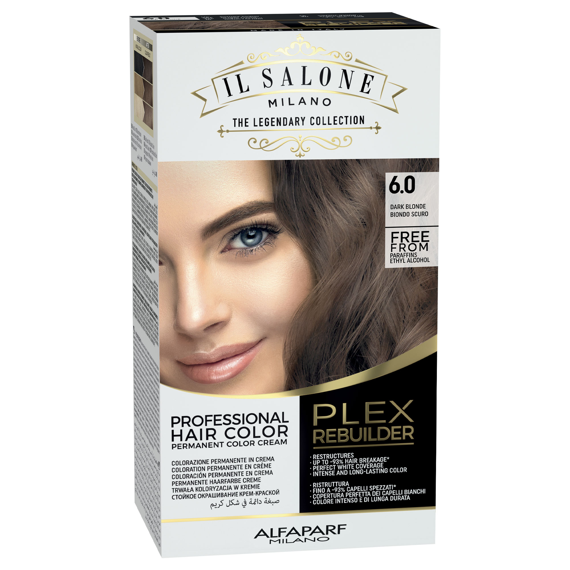 Vopsea de par permanenta 6.0 Dark Blonde Il Salone Plex Rebuilder, Alfaparf