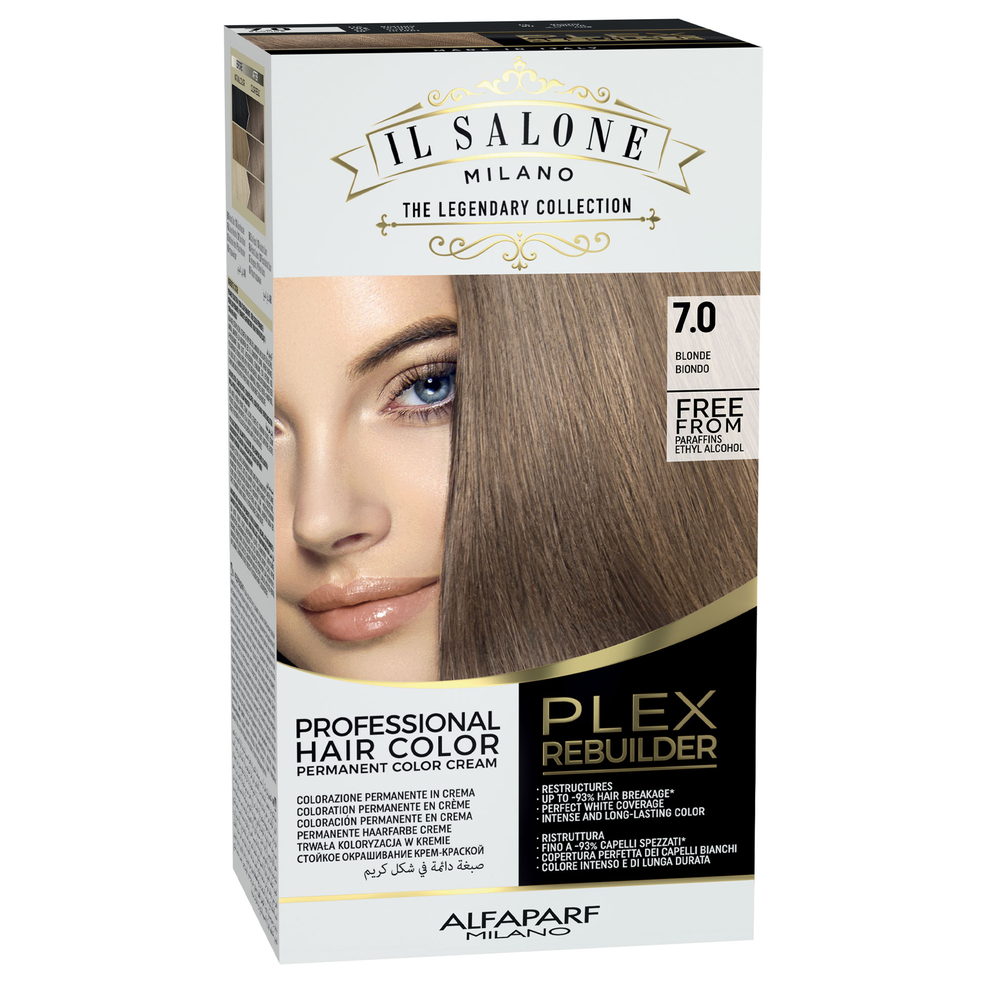 Vopsea de par permanenta 7.0 Blonde Il Salone Plex Rebuilder, Alfaparf