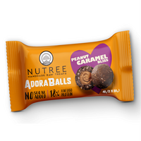 Praline proteice fara gluten AdoraBalls Peanut Caramel Bliss, 40 g, Nutree