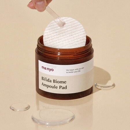 Dischete exfoliante Bifida Biome Ampoule Pad, 70 bucati, manyo 609984