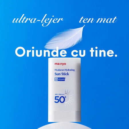Stick de protectie solara SPF50+ PA++++ Hyaluron Hydrating Sun Stick, 19 ml, manyo 609993