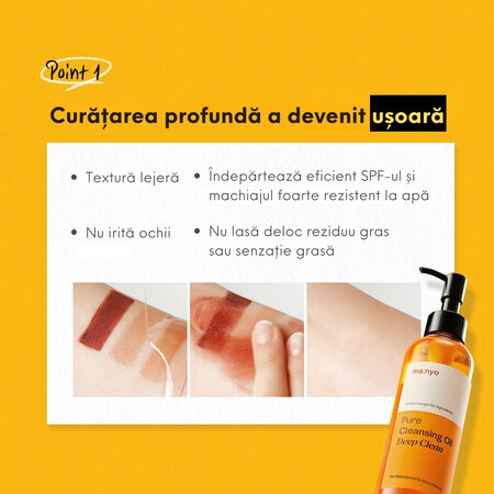 Ulei hidrofil de curatare Pure Cleansing Oil Deep Clean, 200 ml, Manyo 609999