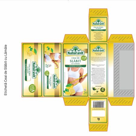 Ceai de slabit cu lamaie, 20 plicuri, Naturavit 666226