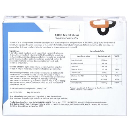 Axion M, 30 plicuri x 10 ml, EverCare 727470