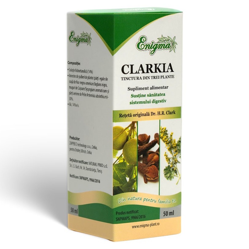 Tinctura din trei plante Clarkia, 50 ml, Enigma