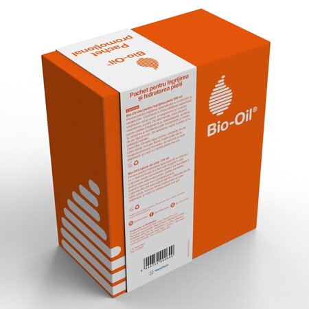 Pachet Ulei pentru ingrijirea pielii, 200 ml +  Lotiune de corp, 175 ml, Bio Oil 610556