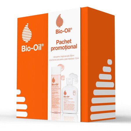 Pachet Ulei pentru ingrijirea pielii, 200 ml +  Lotiune de corp, 175 ml, Bio Oil 610554