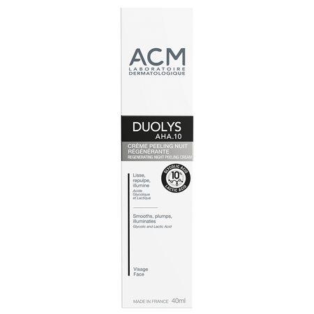 Crema peeling regeneratoare de noapte Duolys AHA.10, 40 ml, Acm 610558