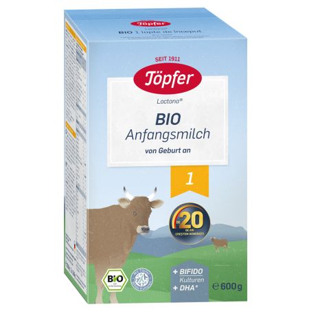 Lapte praf Bio 1 Lactana, 0 luni+, 600 g, Topfer