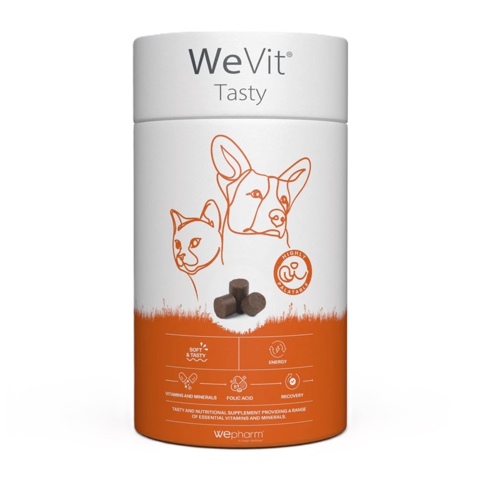 Recompense cu vitamine pentru caini si pisici WeVit Tasty, 30 comprimate masticabile, Wepharm