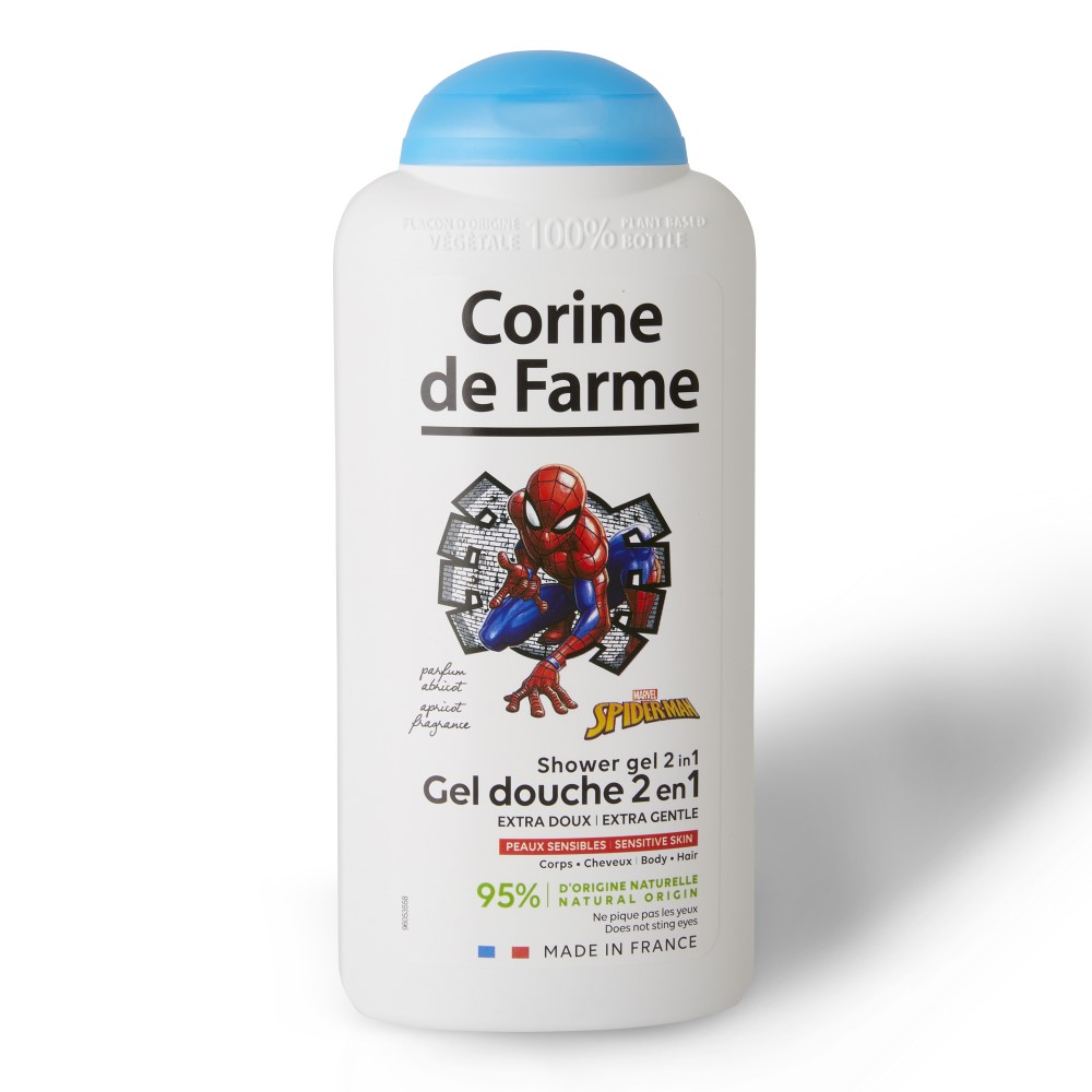 Gel de dus 2 in 1 pentru copii Spiderman, 300 ml, Corine de Farme