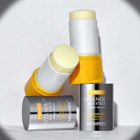 Stick de protecție solara SPF50+ PA++++ cu 9 peptide Vitanol Pro, 23 g, Medi-Peel 611648