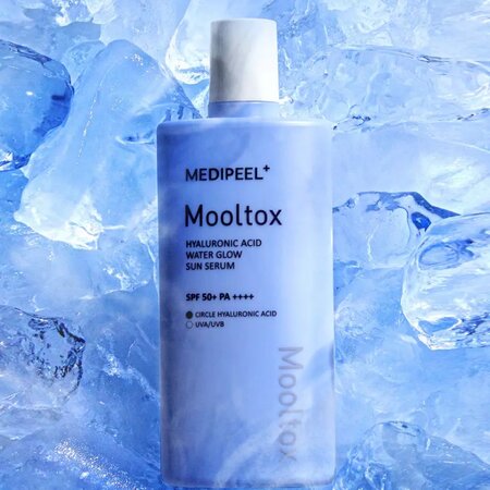 Ser cu protectie solară SPF 50+ PA++++ si acid hialuronic Hyaluronic Acid Mooltox Water Glow, 50 ml, Medi-Peel 611676