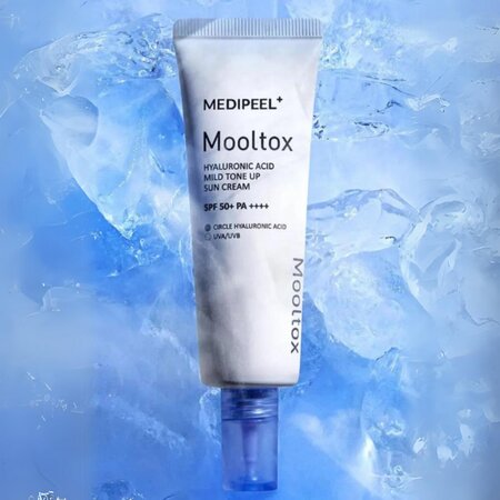 Crema de fata cu protectie solara SPF 50+ PA++++ si acid hialuronic Hyaluronic Acid Mooltox, 50 ml, Medi-Peel 611679