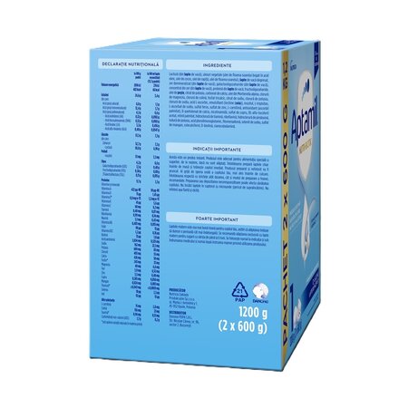 Pachet lapte praf Nutri-Biotik 1, 2 x 600 g, Aptamil 754647