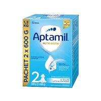 Pachet lapte praf Nutri-Biotik 2 POF, 2 x 600 g, Aptamil