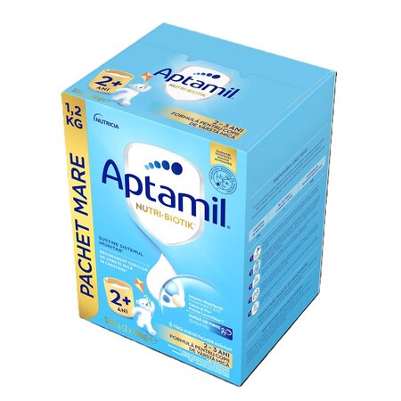 Pachet lapte praf Junior 1+ Nutri-Biotik, 2 x 600 g, Aptamil 754676