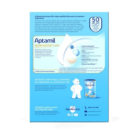Pachet lapte praf Junior 1+ Nutri-Biotik, 2 x 600 g, Aptamil 754677