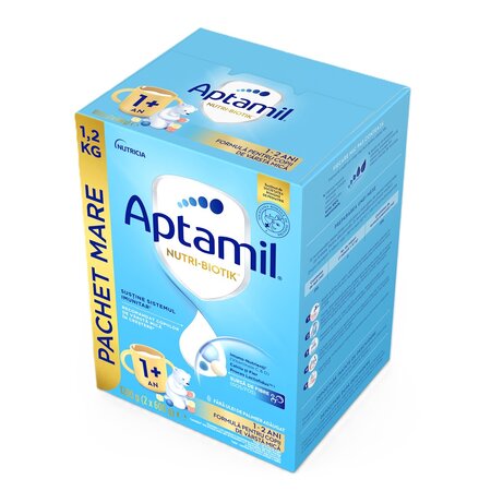 Pachet lapte praf Junior 1+ Nutri-Biotik, 2 x 600 g, Aptamil 708461