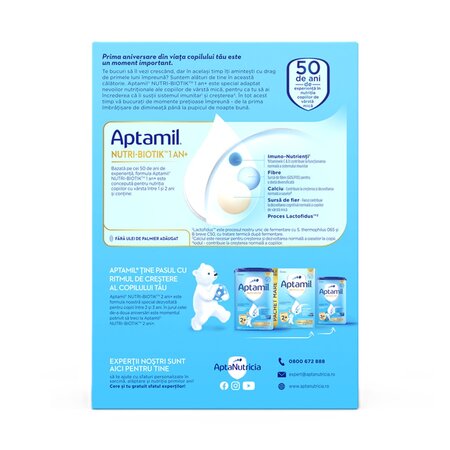 Pachet lapte praf Junior 1+ Nutri-Biotik, 2 x 600 g, Aptamil 708463